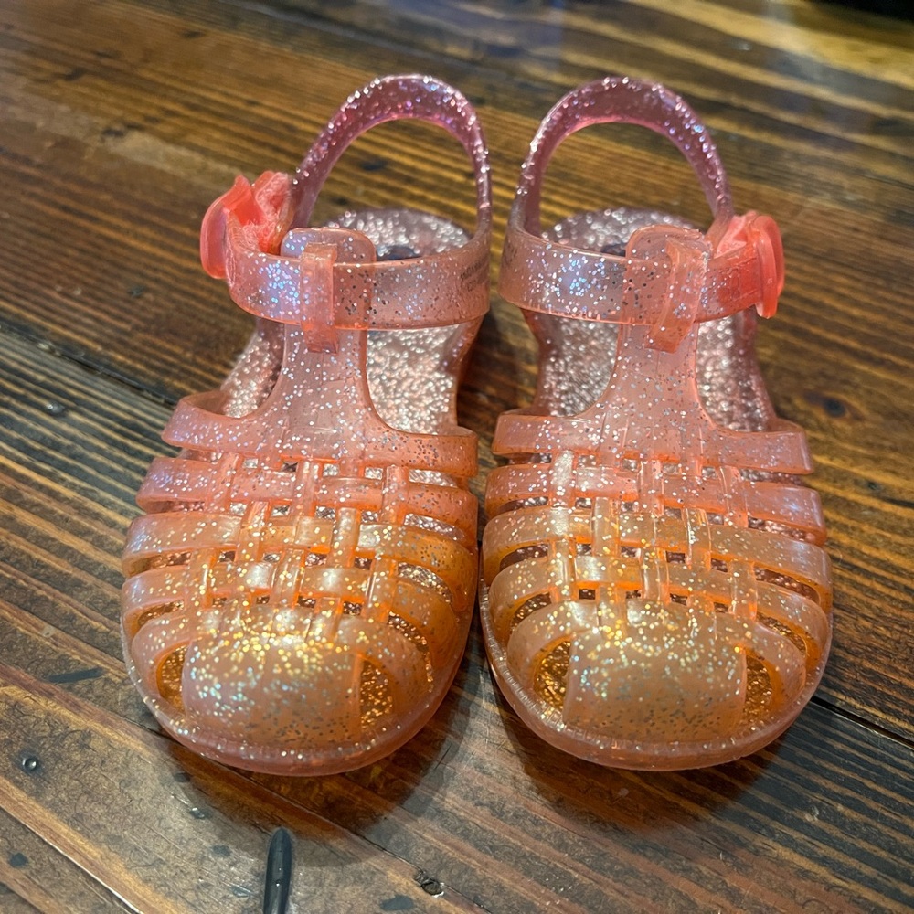 Cat & Jack Glittery Orange Kids Sandals